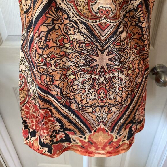 Oneworld Blouse Women’s Size PXL Sleeveless Scoop Neck Sequins Hippie Boho - Picture 9 of 12